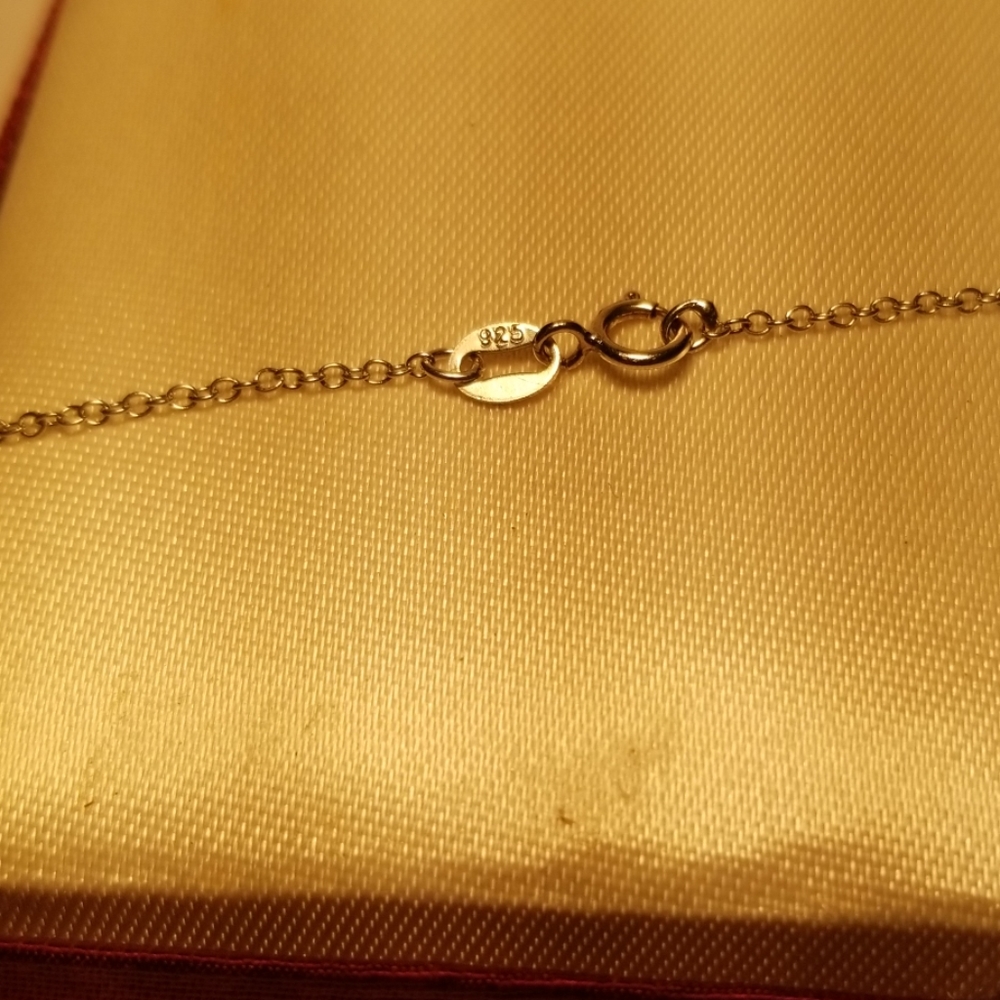🧨 925 sterling silver necklace and charm crystal - Picture 4 of 4
